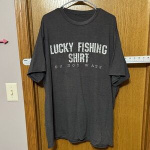 Lucky Fishing Shirt - Black Men's T-Shirt